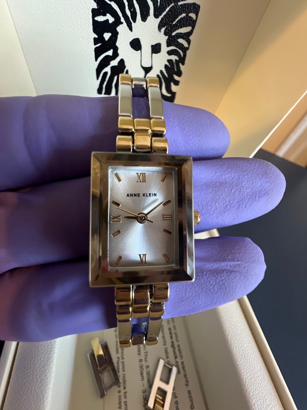 Anne Klein Women’s 2-tone Bracelet Watch NWT Gold/Silver Battery Adjustable